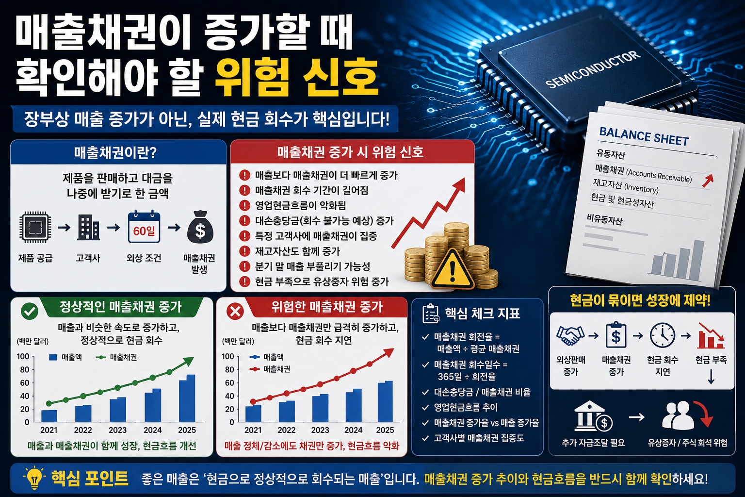 매출 채권이 증가할 때 확인해야 할 위험 신호