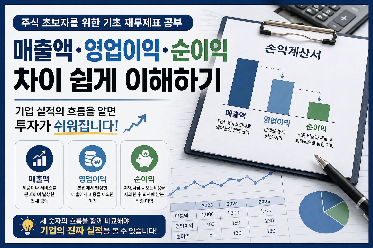 매출영업이익순이익 차이 쉽게 이해하기