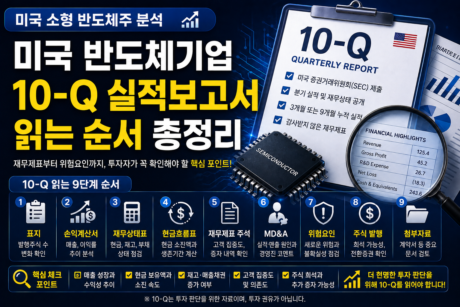 미국 반도체기업 10-Q 실적보고서 읽는 방법