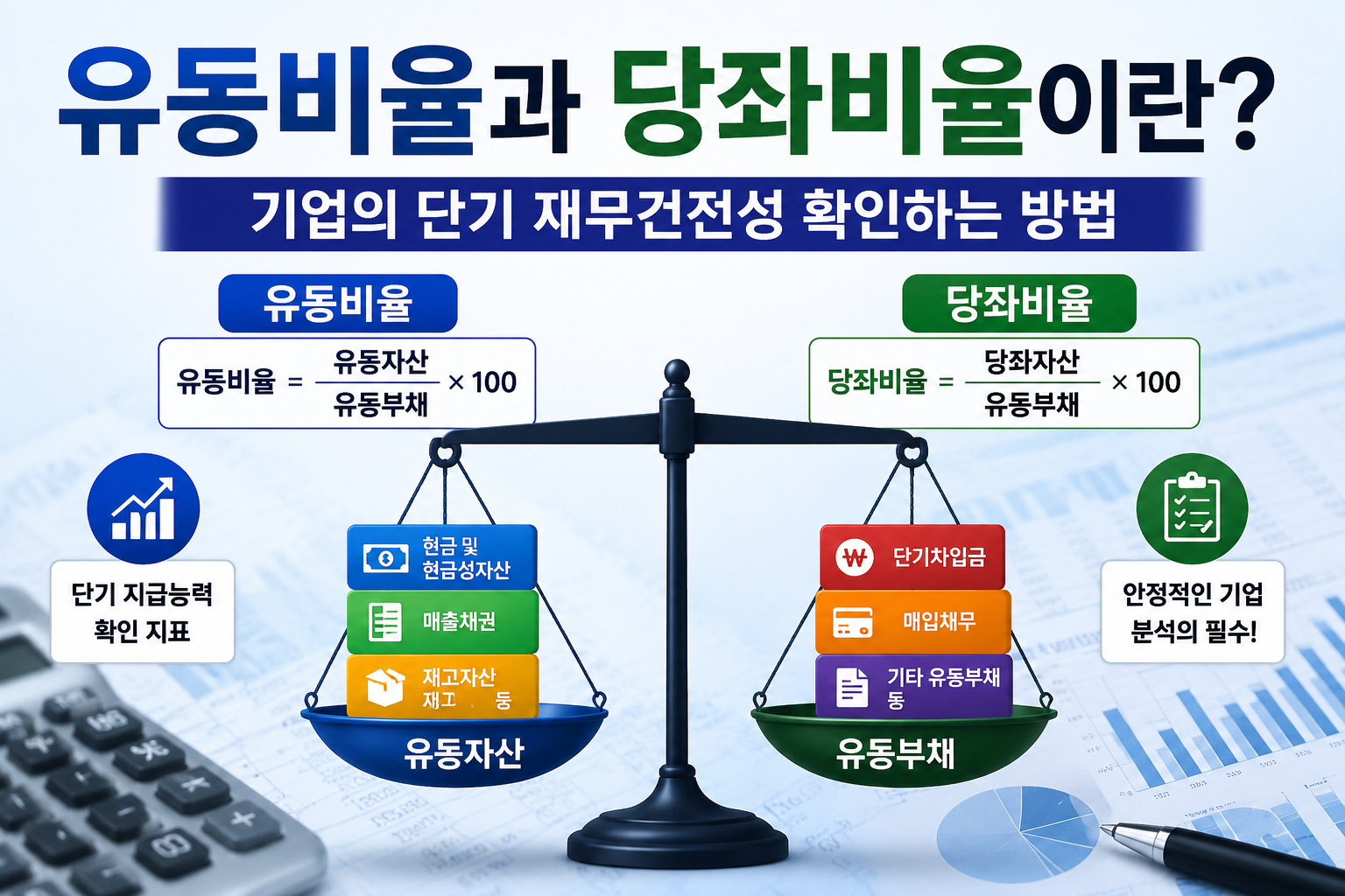유동비율과 당좌비율이란